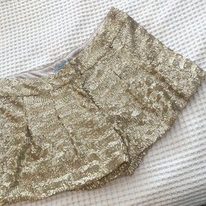 Gold Sequined Shorts